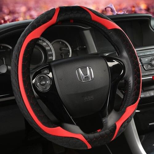 Leather Car Steering Wheel Cover Customized Size for Honda Civic 2016 ~ 2019 2020 10th Generation High Quality