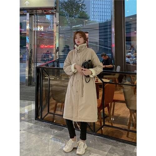 Ladies Jacket And Coats Winter Fashion Solid Single Breasted Faux Lamb Fur Coat Warm Thick Loose Ladies Coat Winter Jacket Women