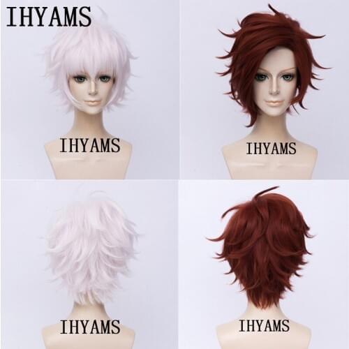 The Arcana Asra Julian Devorak anime Costume Cosplay Wig hair Synthetic Short Fluffy Layered Halloween Party Play Role + Wig Cap