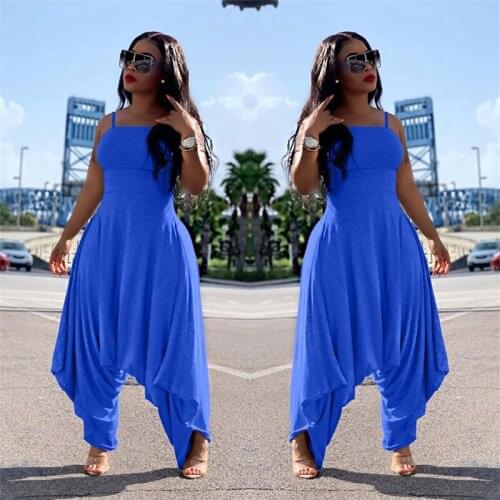 Casual Loose Jumpsuit Women Rompers Plus Size Fashion Summer Overalls for Women Long Baggy Pants One Piece Jumpsuit Dropshipping