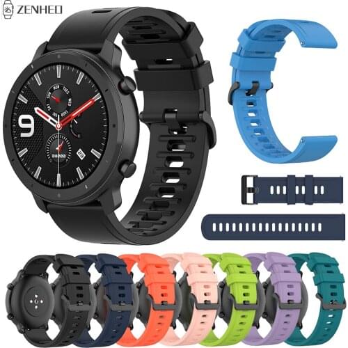 22mm Silicone Strap for Huami Amazfit GTR 47mm/GTR 2 2e/Pace Stratos 3 2 2S Replacement Watchband For Huawei Watch GT2 46mm