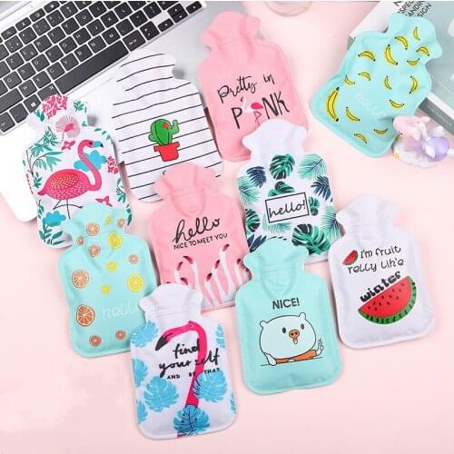 Water Bag Winter Cartoon Hot Water Bottle Bag For Heat Therapy Hand Warmer Students Mini Pocket Hot Watering Bags