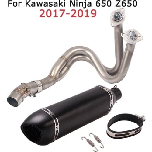 For Kawasaki Ninja 650 Z650 2017-2019 Exhaust Muffler Tail Pipe 51MM Front Header Connect Pipe Motorcycle System