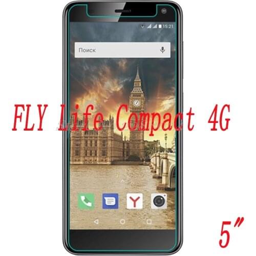 Smartphone 9H Tempered Glass for Fly Life Compact 4G 5" Protective Film Screen Protector cover phone