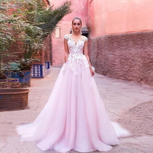 Fashion Illusion Appliques Wedding Dress Sexy Keyhole Backless Tulle Bridal Gowns Custom Made Vestido de Novia