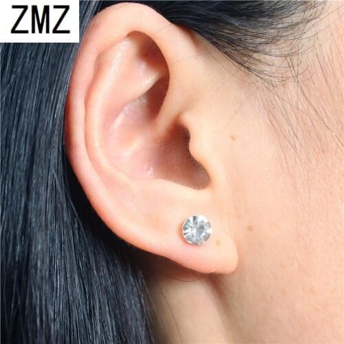 ZMZ 2019 10pcs cute resin earring gold/silver plated unique with pearl & shinny stones fashion jewelry for women