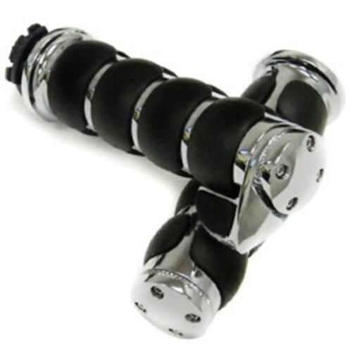1" Chrome Handlebar Bar Hand Grips for Yamaha YZF V-Max Road Star Honda VTX Shadow Suzuki Kawasaki VN Ducati Dyna Softail