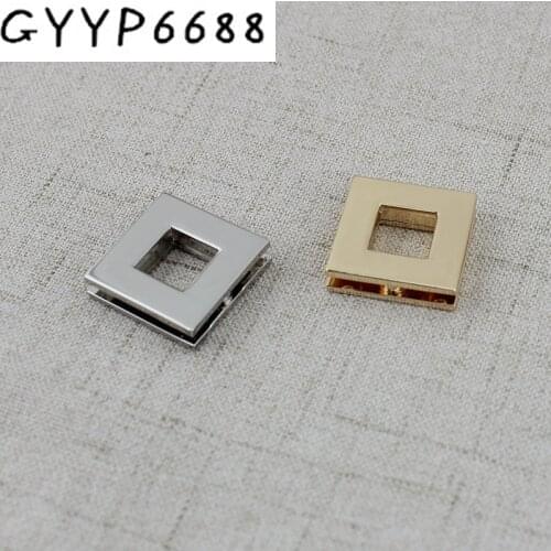 10pcs 30pcs 10mm High quality Chrome Grommets Square Screw Eyelets for Canvas Leather Self Backing Purse Buckle Luggage hardware