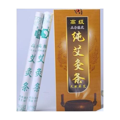 18mm*220mm Pure Moxa Roll Moxa Stick Moxibustion Navel Smoked therapy 10Pcs/Lot