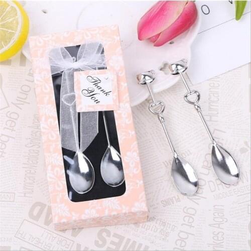 2pcs / set Valentines Day Gift Spoon Set Wedding Decorations Gifts for Guests Hen Party Bridal Shower Party Decoration-7