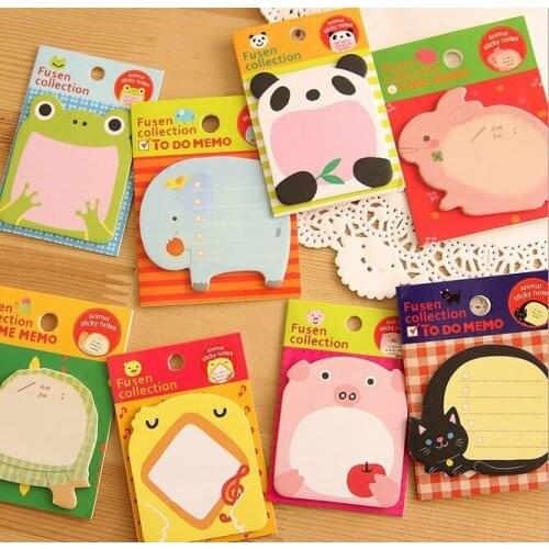 8psc/lot Cute Lovely Animals Memo Pad Sticky Note Sticker Label Paper notes on paper zoo animal cartoon stickers Free shipping