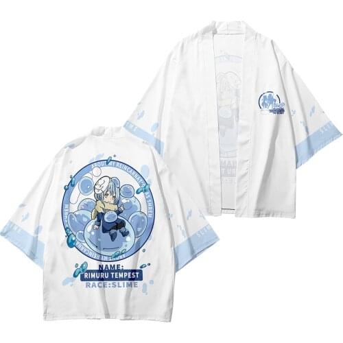 Anime Yukata Haori Tensei Shitara Slime Datta Ken Rimuru Tempest Theme Cosplay Kimono Cardigan Summer Short Sleeve Drop Ship