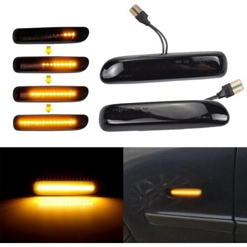 Car Smoked LED Dynamic Side Marker Light Turn Signal Blinker for BMW 3 Series E46 Coupe1997-2001