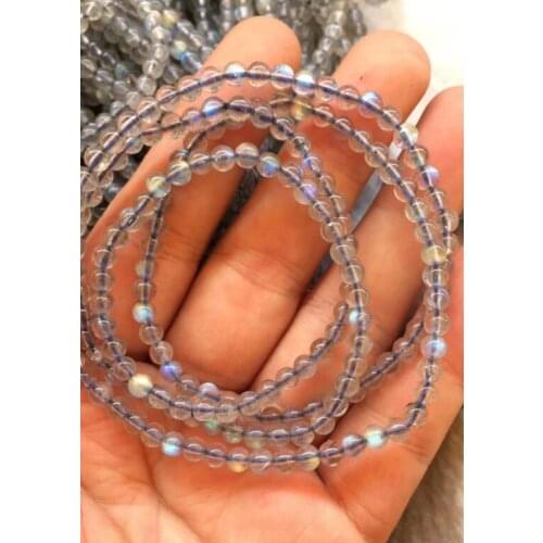 Promotion sale Wholesale prices 100% Natural 4.5-5mm Labradorite Crystal Beads Bracelet