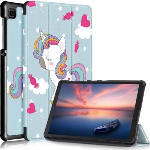 30PCS/Lot Print Slim PU Tablet Leather Case For Samsung Galaxy Tab A7 Lite T220 T225 8.7'' Folio Stand Protector Cover