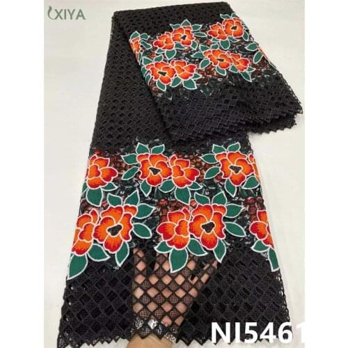 Flower Printed Milk Fiber Tissue Lace French Lace Fabric High Quality African Milk Silk Lace Fabric for Wedding Party NI5461