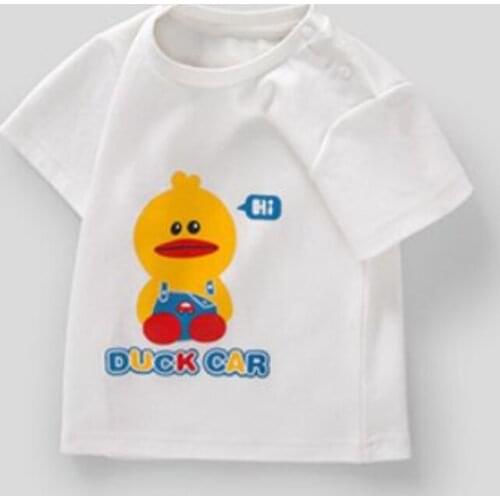 Cartoon Duck Half Sleeve Baby Cotton T-Shirt Clothes
