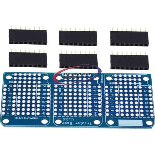 Tripler Base V1.0.0 Shield for WeMos D1 Mini ESP8266 Dual Sided Expansion Board for Arduino