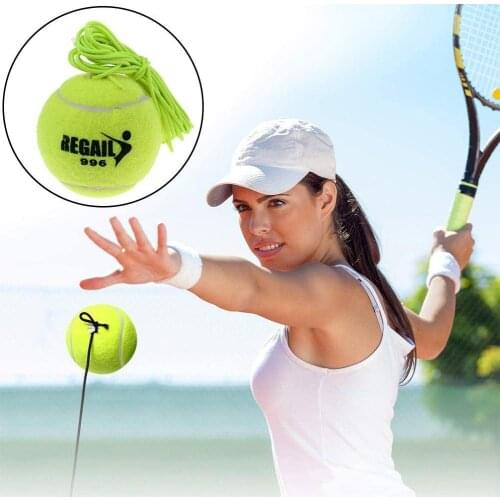 Elastic Rubber Bouncing Ball Tennis Trainer Band Ball Beginner Training Tennis Single Practice Training Belt Line Cord Tool