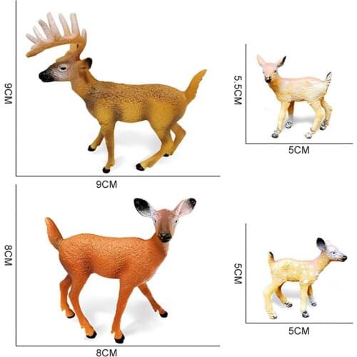 Simulation PVC Deer Animal Model Toy for Kids Action Figures Gift Playset