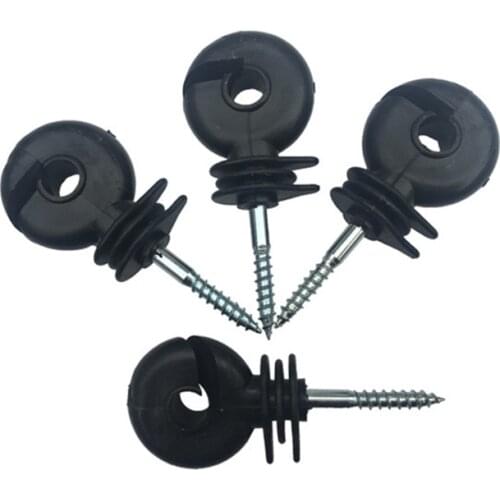 50pcs Electric Fence Insulators Screw In Post Wire Stable and Easy To Twist Electric Fence Ring Insulator Guardian Small Animals