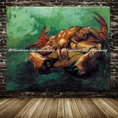 Big Size Handmade Reproduction A Crab On Its Back By Vincent Van Gogh Painting Museum Quality Animal Oil Painting On Canvas