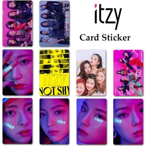 KPOP 10 PCS/SET ITZY Not Shy Bus Card Stickers Stationery