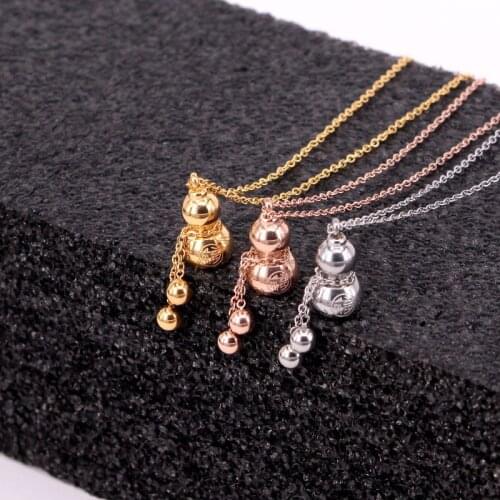 New Chinese Style Gourd Couple Necklace Short Chain Lucky Nafu Good Luck Clavicle Necklace Jewelry Wholesale
