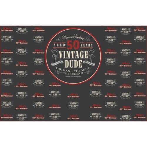 Custom Vintage Dude 50 Birthday backdrops High quality Computer print party photo studio background