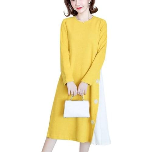 Maternity Dresses Womens Dress For Pregnant Women Pregnancy Dress Autumn Winter Fashion Patchwork Pregnant Dress Large Size