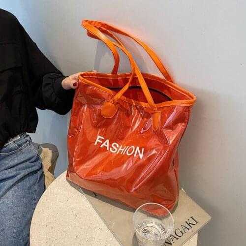 Transparent Shoulder Bag for Women 2021 New Fashion Jelly Bag Large Capacity Fashion Korean Version Big Bag Portable Tote Bag