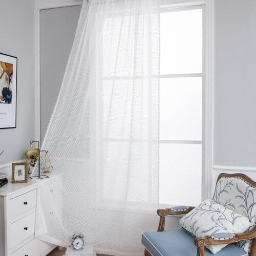 High-grade White Tulle Curtains for The Living Room Modern Sheer Curtain for Bedroom Window Blind Voile Home Decor