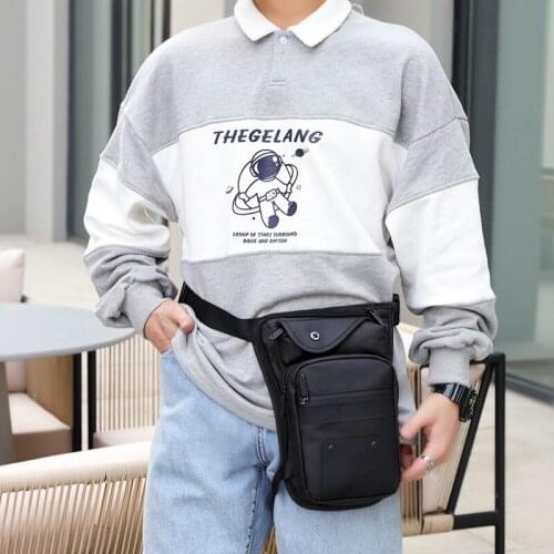 Sports Thigh Bag Men Tactical Waist Pack Nylon Waterproof Travel Phone Pouch Crossbody Bag Male Shoulder Belt Hip Waist Bags