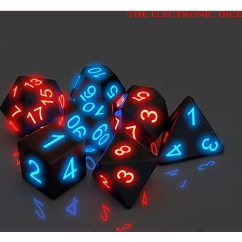 LED Hits Night Light Dice Polyhedral Luminous Mini Colorful KTV Game Dice