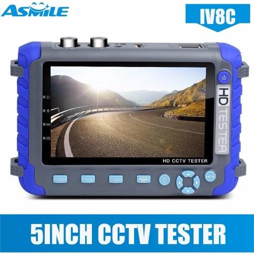2018 New Arrival IV8C 5MP AHD Camera Tester with 5 Inch LCD Monitor 4in 1 AHD CCTV TVI CVBS Security Camera Tester