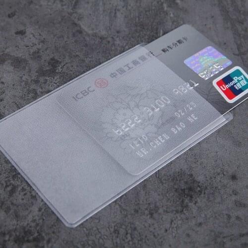 10pcs/lot 60*93mm Transparent Card Protector Sleeves ID Card Holder Wallets Purse Business Credit Card Protector Cover Bags