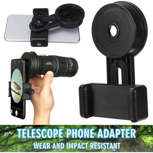 1pc Universal Mobile Phone Clip Holder Black For Monocular Telescope Binocular Holder Adapter Bracket Accessories