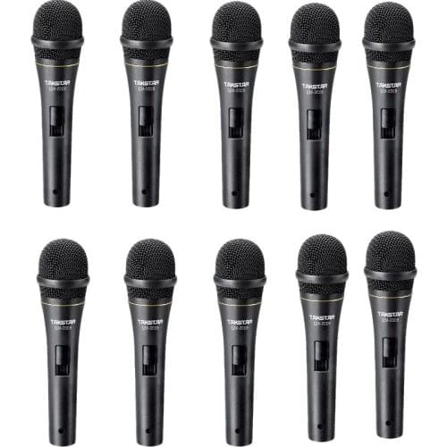 10pcs/lot Takstar DM-2008 professional wired dynamic microphones for KTV meeting on-stage performance computer 6M 6.35mm Cable