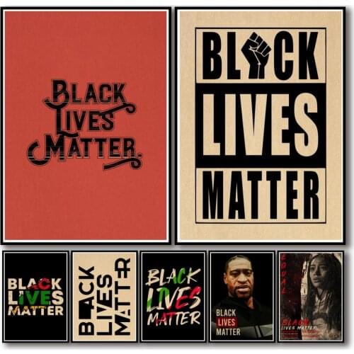 41 Designs Black Live Matter Kraftpaper Poster BLM Painting Abstract Funny Fancy Wall Sticker for Coffee House Bar 2