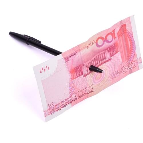 5pc Pen Penetration/ Pen Through Bill Magic Tricks Satge Close Up Magia Pen Magie Mentalism Illusion Gimmick Props Magica