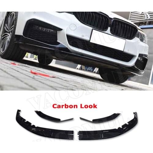 4Pcs Car Front Bumper Splitter Lip Diffuser Protection for BMW 5 Series G30 G31 G38 540i M Sport 2017-2019 Car Bumper Spoiler
