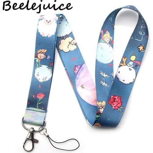 Little prince Keychain Lanyards Id Badge Holder ID Card Pass Gym Mobile Phone Badge Holder Key Strap webbings ribbons