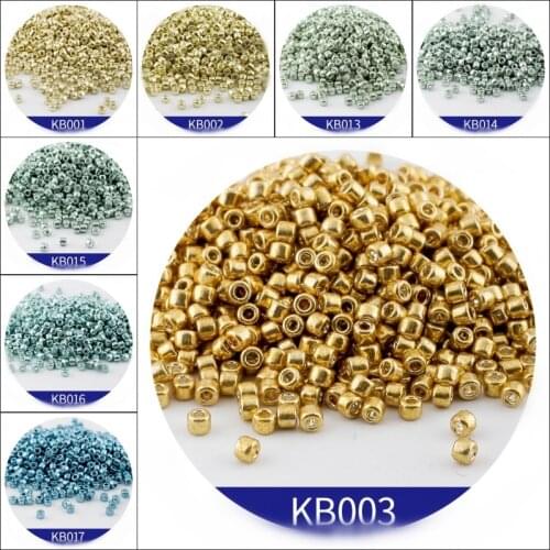 600Pcs 2mm Miyuki Delica Glass Beads 10/0 Gold Color Bohemia Style Metallic Gloss Bead For DIY Jewelry Making Bracele Earrings