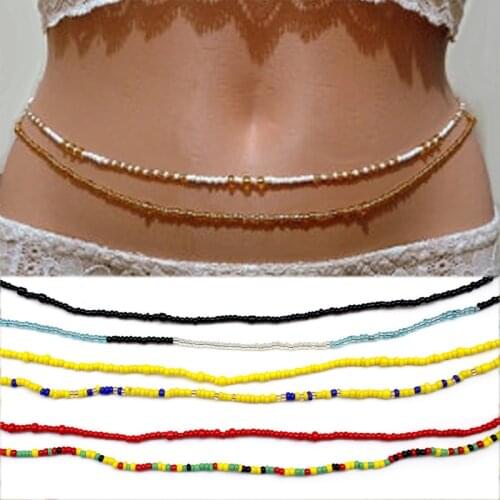 1PC Women Girls Waist Beads Body Jewelry Belly Sexy Beads Jewelry Belly Chains Waist Chain Body African Waists Bead