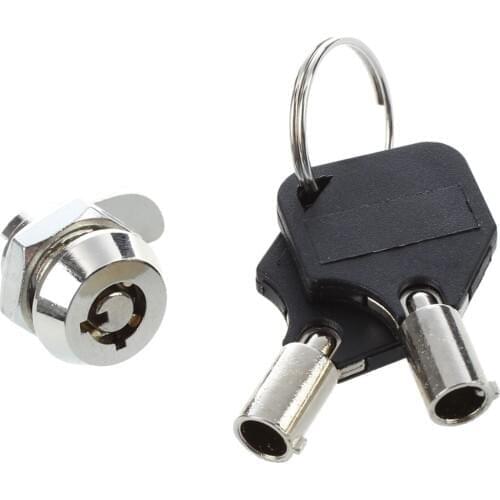 Cabinet Door Quarter Turn Security Tubular Cam Lock w Keys