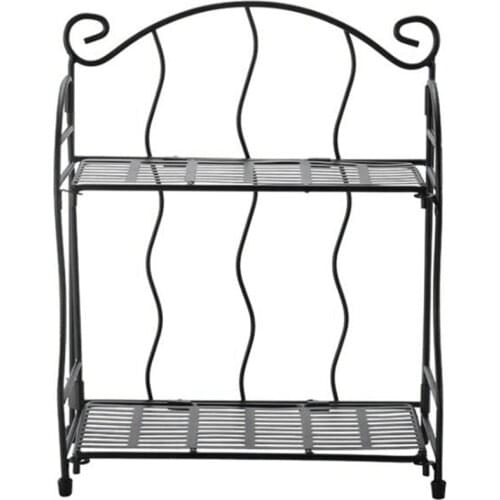 Two-Tier Desktop Storage Bookshelf Vertical Pattern Desktop Bookshelf Simple Shelf Free Perforated Iron Book Shelf