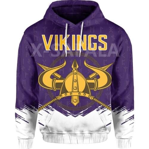 X-Safala Viking Tattoo Football Rune 3D All Printed Hoodie Man Women Harajuku Outwear Zipper Pullover Sweatshirt Casual Jacket