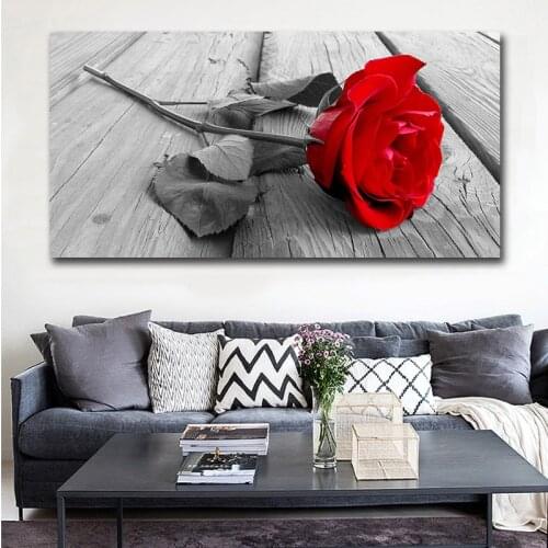 Wall Art Canvas Painting Picture Print Red Roses Flower Living Room Home Decorative Picture Paint on Canvas Modular Prints
