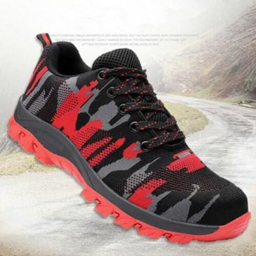 Nice Pop Mens Steel Toe Cap Military Work & Safety Boots Shoes Men Camouflage Army Puncture Proof Boots Plus Size 785