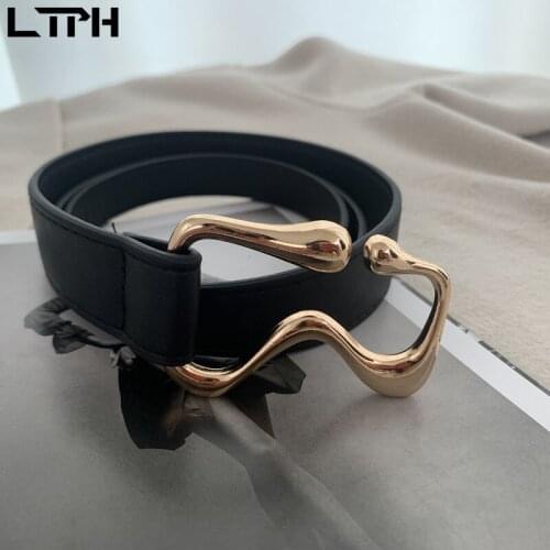 LTPH 2021 New trend belts for women thin belts with suit coat knotted decoration fashion waist slim No-hole PU Leather Belt